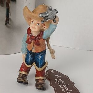 NWT Cowgirl Homestead St Nicholas Square Christmas Ornament NOS READ